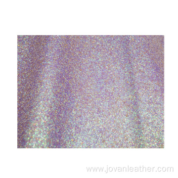 Glitter vinyl fabric PU leather materials for shoes